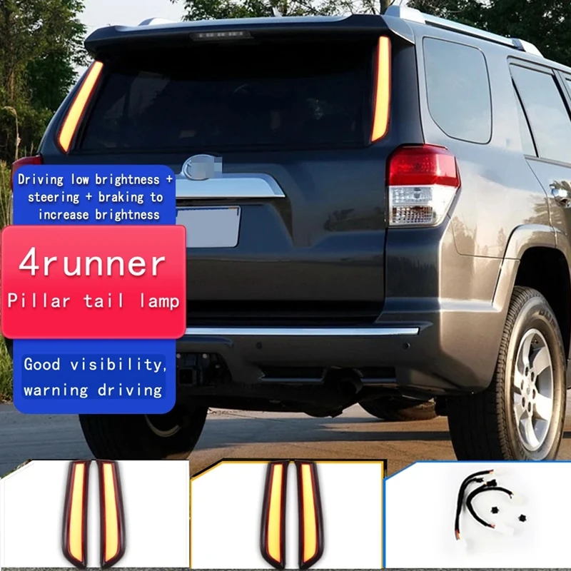 2Pcs LED Bumper Light Rear Fog Lamp Brake Light Dynamic Turn Signal Pillar Light For Toyota 4 Runner 4Runner 2010 - 2022
2Pcs LED Bumper Light Rear Fog Lamp Brake Light Dynamic Turn Signal Pillar Light For Toyota 4 Runner 4Runner 2010 - 2022