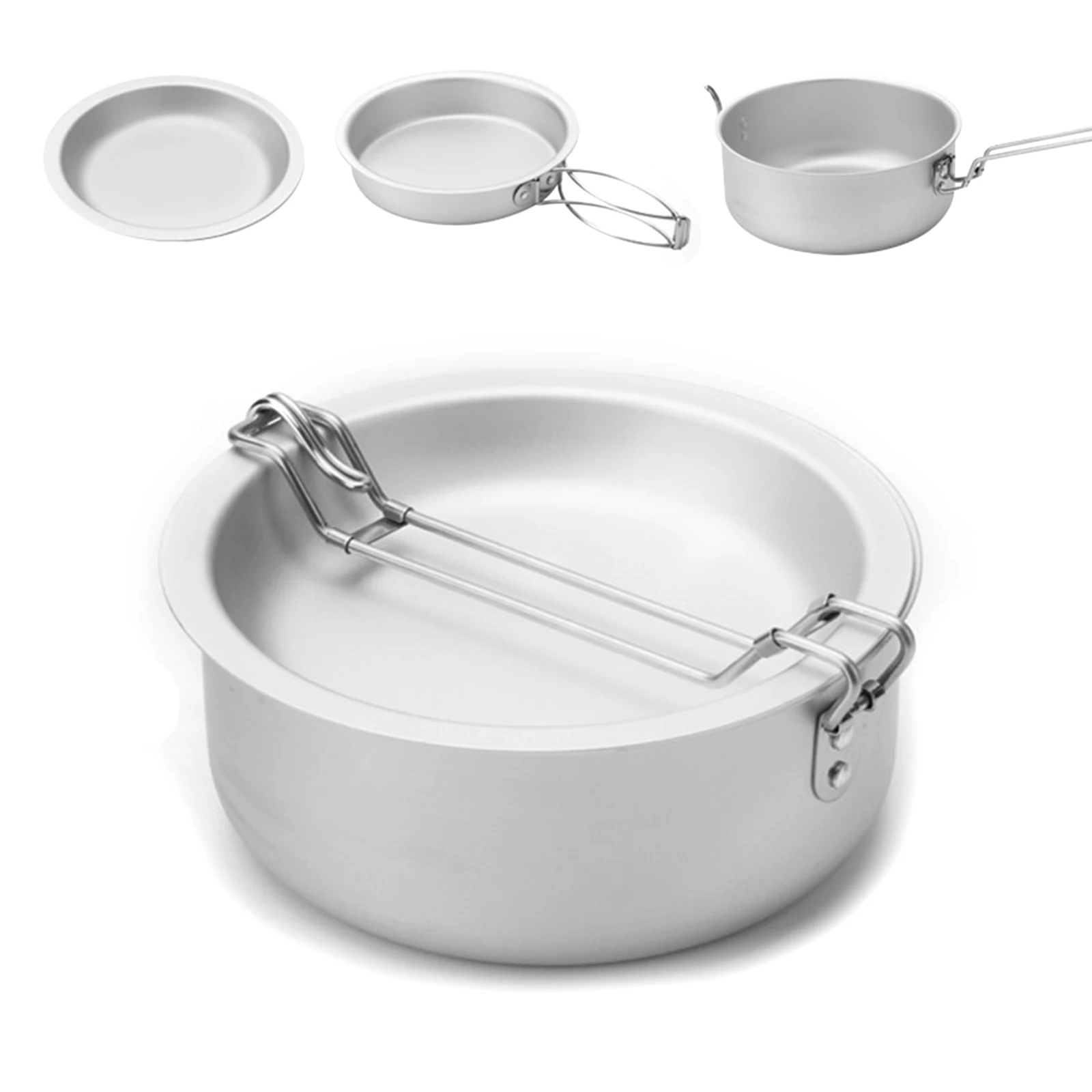 Frying Pan Cookware Garden Indoor 1mm 3 Pcs / Set Accessories Aluminum1.4L Anti Scald Easy Storage Lightweight
Frying Pan Cookware Garden Indoor 1mm 3 Pcs / Set Accessories Aluminum1.4L Anti Scald Easy Storage Lightweight