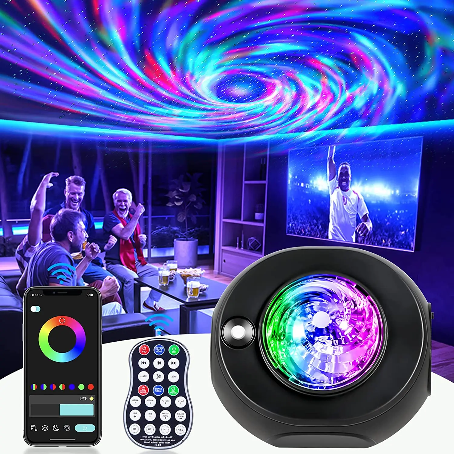 Smart Galaxy Projector APP Control Star Projector with Bluetooth Ceiling Starry Sky Night Light Whit Remote Control Xmas Gift
Smart Galaxy Projector APP Control Star Projector with Bluetooth Ceiling Starry Sky Night Light Whit Remote Control Xmas Gift