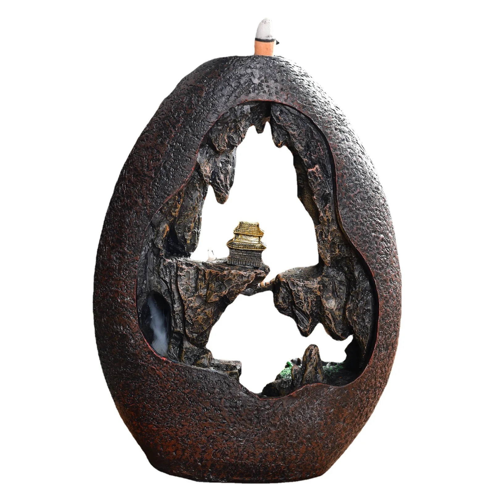 Factory supply Handmade Backflow Incense Cone Holder Resin Back Flow Censer Waterfall Islamic Incense Burner Holder
Factory supply Handmade Backflow Incense Cone Holder Resin Back Flow Censer Waterfall Islamic Incense Burner Holder