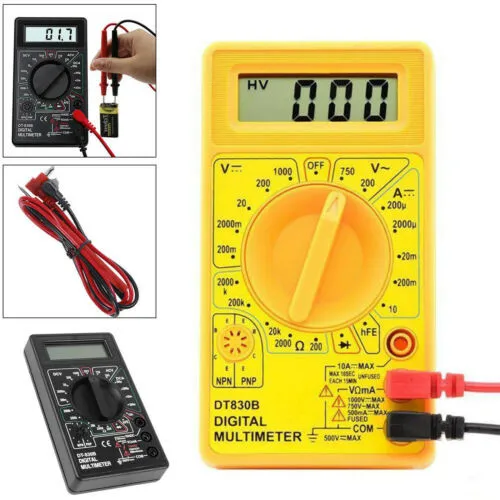 Digital Multimeter AC DC LCD Ammeter Plastic DT-830B 123*67*20mm 0.5 Inch High LCD Display Overload Protection In All Areas
Digital Multimeter AC DC LCD Ammeter Plastic DT-830B 123*67*20mm 0.5 Inch High LCD Display Overload Protection In All Areas