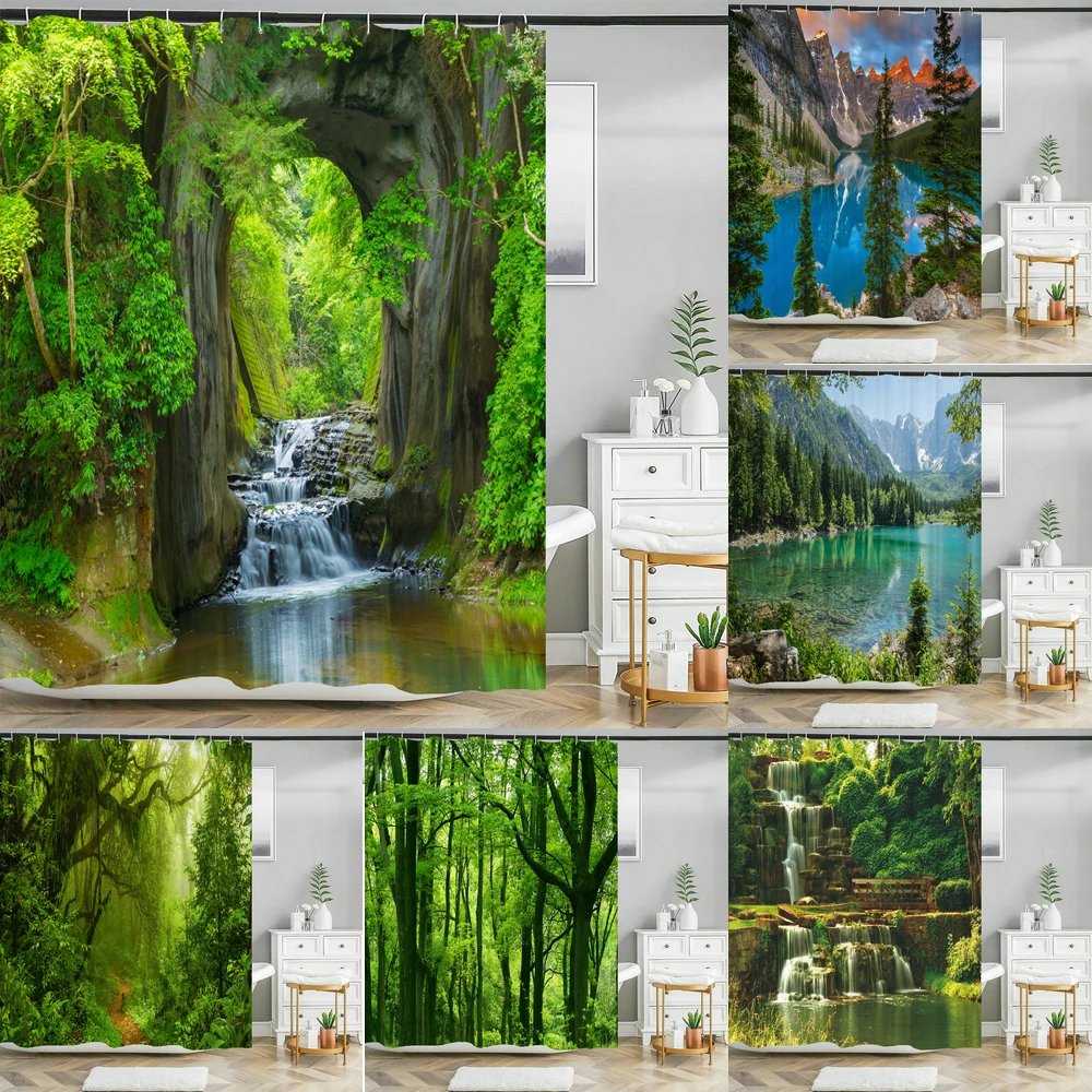 Forest Natural Scenery Shower Curtain Green Plant Tree Landscape 3D Print Room Bathroom Curtains Waterproof Polyester Home Decor
Forest Natural Scenery Shower Curtain Green Plant Tree Landscape 3D Print Room Bathroom Curtains Waterproof Polyester Home Decor