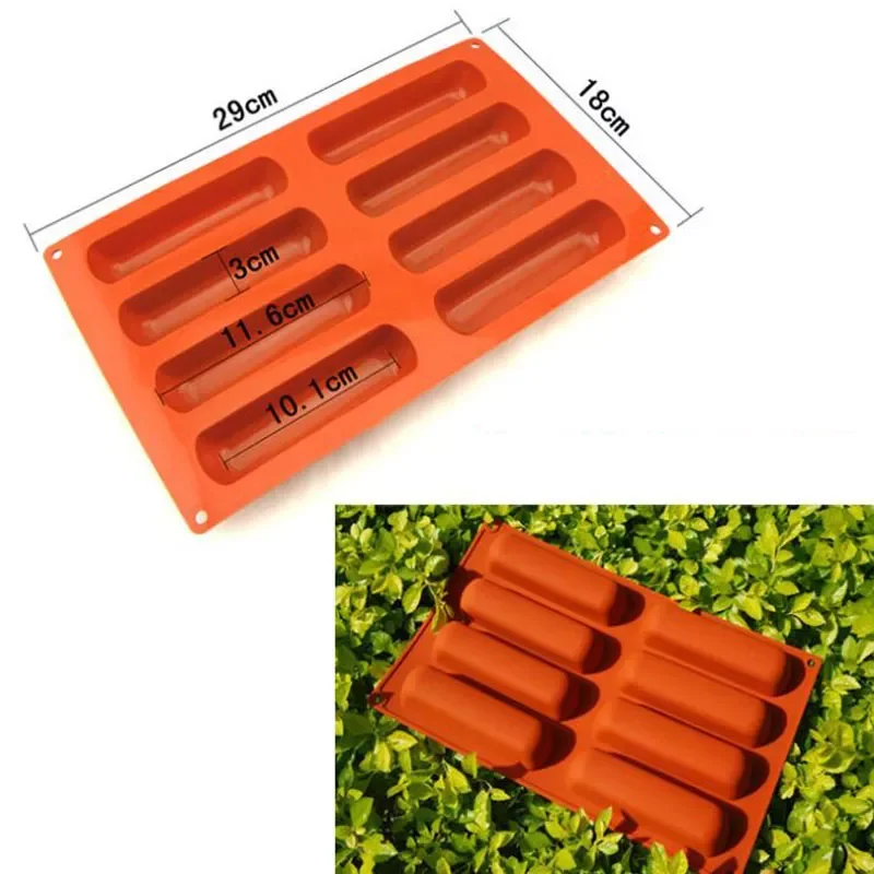 NewKitchen 8 Cavity Cake Tools Silicone Classic Collection Shapes Finger Orange Non Stick 8 Forms Silicone Baking Mold
NewKitchen 8 Cavity Cake Tools Silicone Classic Collection Shapes Finger Orange Non Stick 8 Forms Silicone Baking Mold