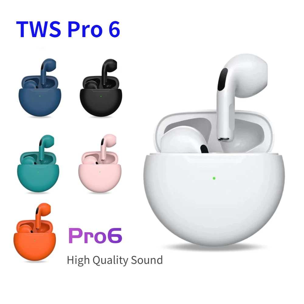 Pro6 Wireless Headphones TWS Earphones Sports Waterproof Earbuds Music Headset Fone Bluetooth Touch Control Earpieces Pro 6
Pro6 Wireless Headphones TWS Earphones Sports Waterproof Earbuds Music Headset Fone Bluetooth Touch Control Earpieces Pro 6