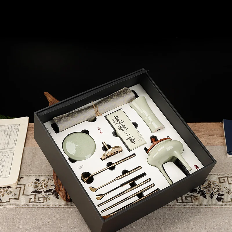 Chinese style incense set making incense seal tool ceramic incense burner household sandalwood incense burner
Chinese style incense set making incense seal tool ceramic incense burner household sandalwood incense burner