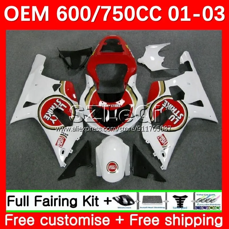Lucky Strike Injection For SUZUKI GSXR750 K1 GSXR 750 600 CC GSXR-750 GSXR600 01 02 03 GSX-R600 2001 2002 2003 Fairing 74LQ.21
Lucky Strike Injection For SUZUKI GSXR750 K1 GSXR 750 600 CC GSXR-750 GSXR600 01 02 03 GSX-R600 2001 2002 2003 Fairing 74LQ.21