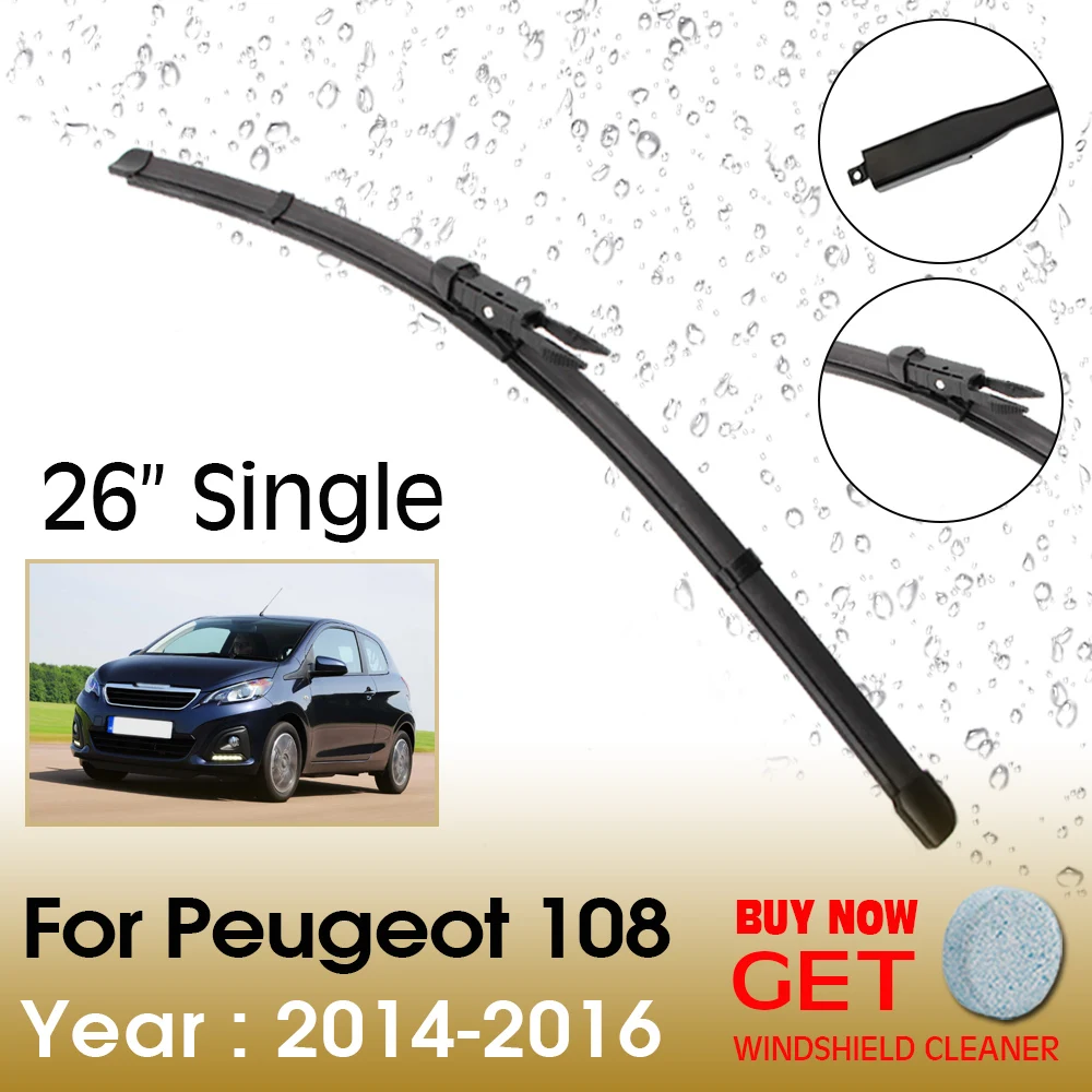 Car Wiper Blade For Peugeot 108 26"Single 2014-2016 Front Window Washer Windscreen Windshield Wipers Blades Accessories
Car Wiper Blade For Peugeot 108 26"Single 2014-2016 Front Window Washer Windscreen Windshield Wipers Blades Accessories