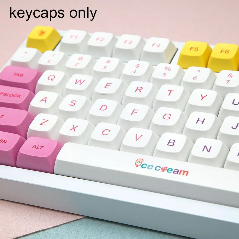 135 Key Ice Cream Mechanical Keyboard Keycap R2 XDA Cute 61 Duck 87 Magic German Adapter 104 Keycaps PBT Sublimation H5R4
135 Key Ice Cream Mechanical Keyboard Keycap R2 XDA Cute 61 Duck 87 Magic German Adapter 104 Keycaps PBT Sublimation H5R4