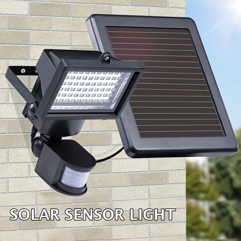 

1pc Solar Light Outdoor, Solar Motion Sensor Security Lights, Waterproof Solar Powered Flood Lights For Garden Patio Yard Deck F