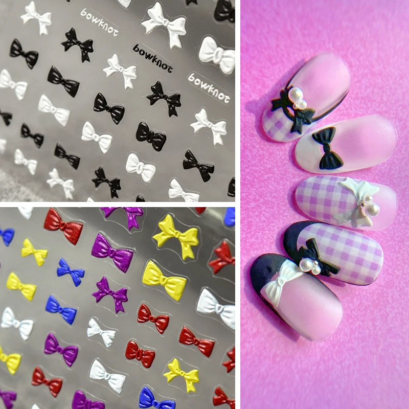 Colorful Red Black White Cute Bowknot 5D Embossed Reliefs Self Adhesive Nail Art Stickers DIY Flowers 3D Nail Decoration Decals
Colorful Red Black White Cute Bowknot 5D Embossed Reliefs Self Adhesive Nail Art Stickers DIY Flowers 3D Nail Decoration Decals