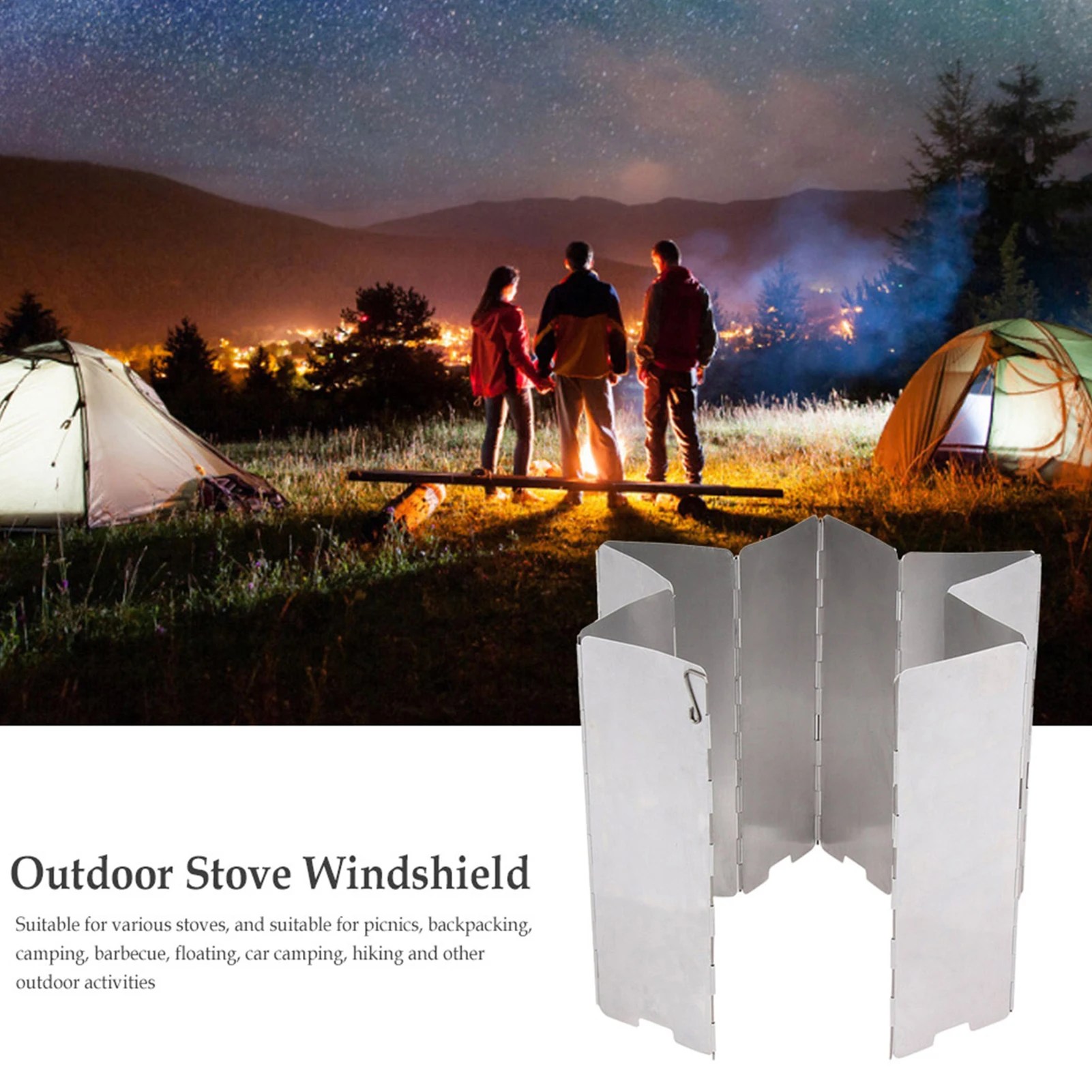 10 Plates Foldable Stove Windshield Aluminium Alloy Outdoor Camping Cooking Windproof Screen Burner Outdoor Stove Wind Shield
10 Plates Foldable Stove Windshield Aluminium Alloy Outdoor Camping Cooking Windproof Screen Burner Outdoor Stove Wind Shield