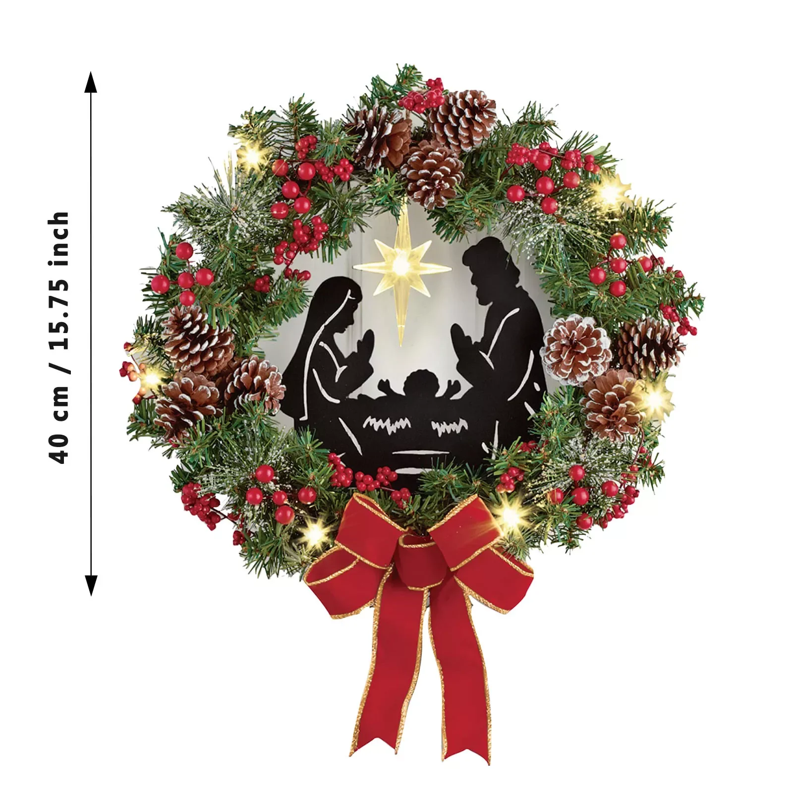 NEW2023 Lighted Scene Christmas Wreath Sparkles Mary Wreath For Front Door Farmhouse Outdoor Indoor Wall Window Door Mesh Ribbon
NEW2023 Lighted Scene Christmas Wreath Sparkles Mary Wreath For Front Door Farmhouse Outdoor Indoor Wall Window Door Mesh Ribbon