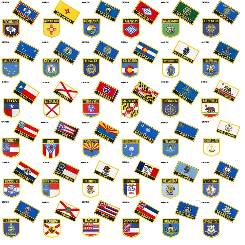 New Mexico Maryland California Hawaii National Flag Embroidered Iron on Patches for Clothing Metal badges DIY Saw on Patches
New Mexico Maryland California Hawaii National Flag Embroidered Iron on Patches for Clothing Metal badges DIY Saw on Patches