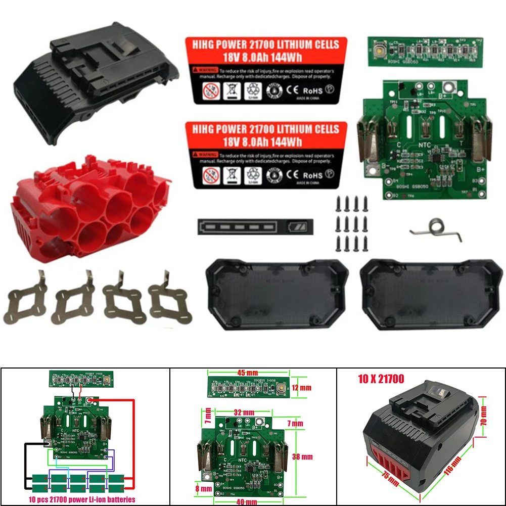 BAT618 Battery Plastic Case 10 Core Battery Can Case Circuit Filled Li-ion Battery PCB Plastic Battery Component
BAT618 Battery Plastic Case 10 Core Battery Can Case Circuit Filled Li-ion Battery PCB Plastic Battery Component