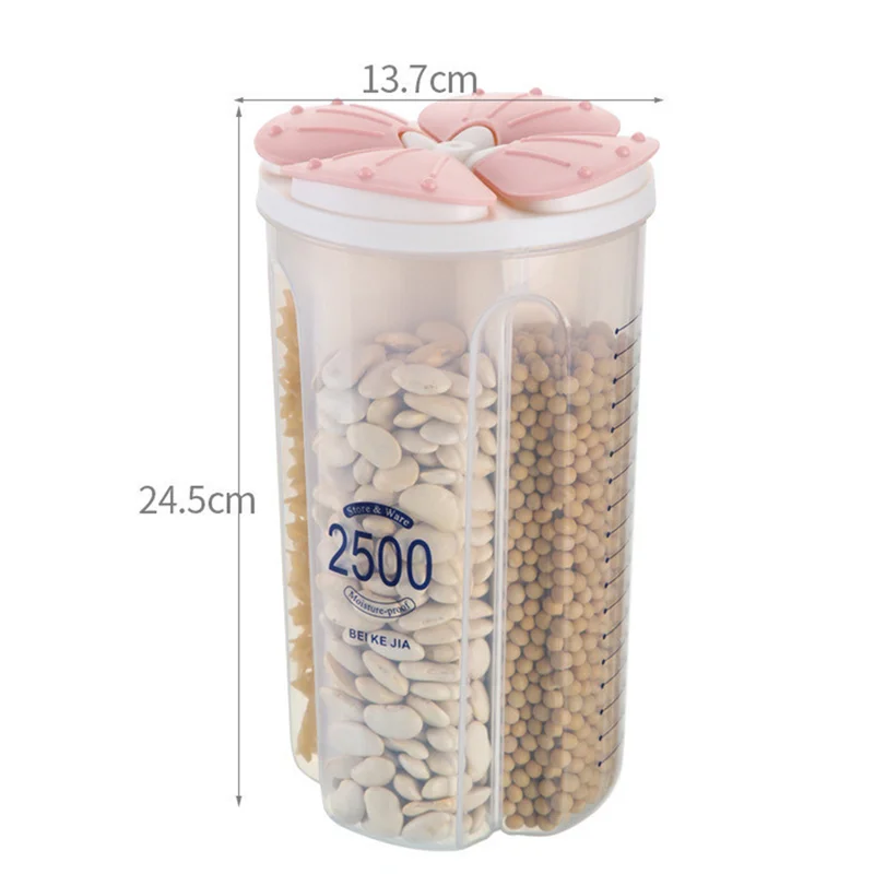 Transparent Airtight Bean Storage Box Grain Storage Tank Home Kitchen Food Container Dry Food Multi-compartment Storage Bottles
Transparent Airtight Bean Storage Box Grain Storage Tank Home Kitchen Food Container Dry Food Multi-compartment Storage Bottles