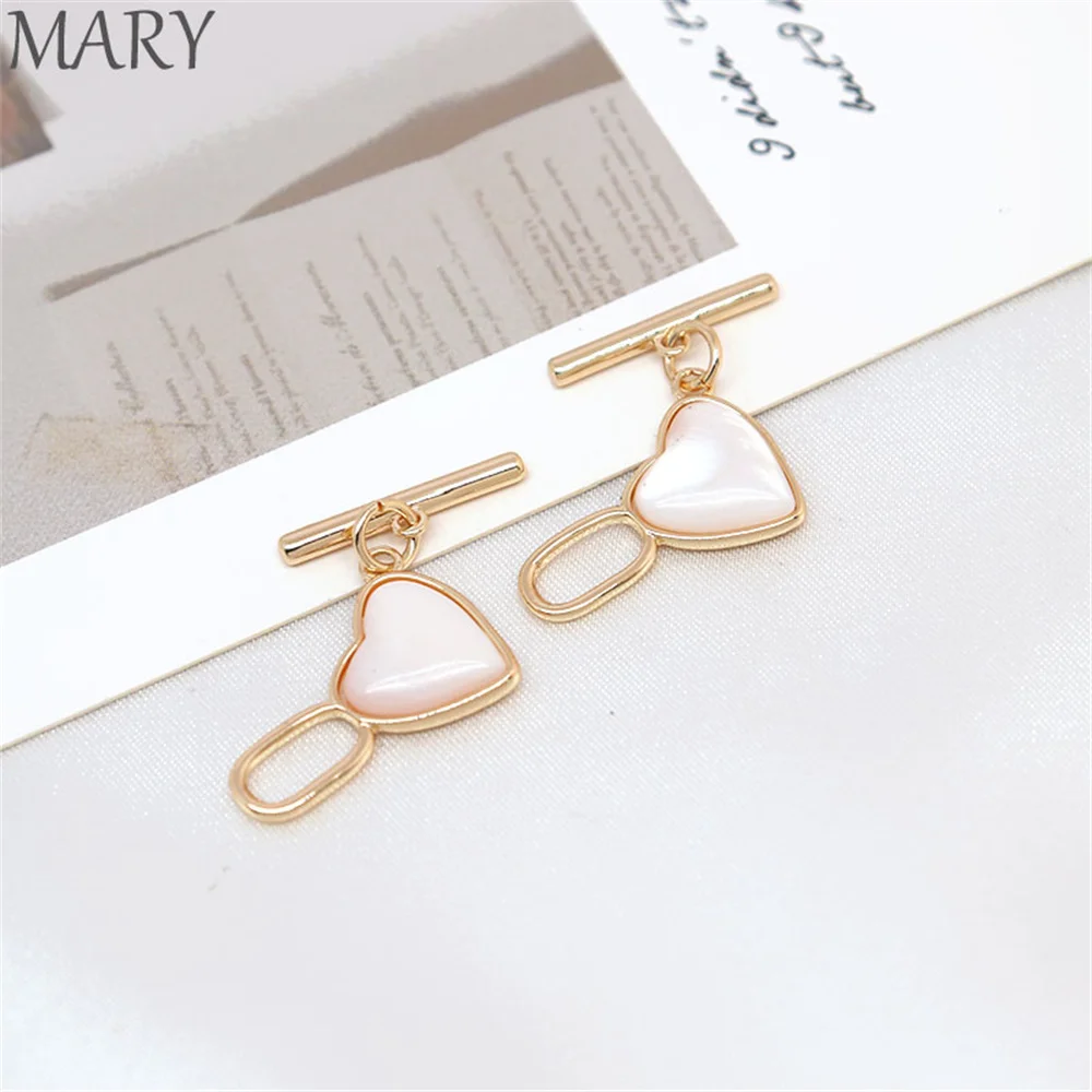 14K gold-coated white peach heart OT button DIY pearl bracelet ending connection buckle jewelry accessories
14K gold-coated white peach heart OT button DIY pearl bracelet ending connection buckle jewelry accessories