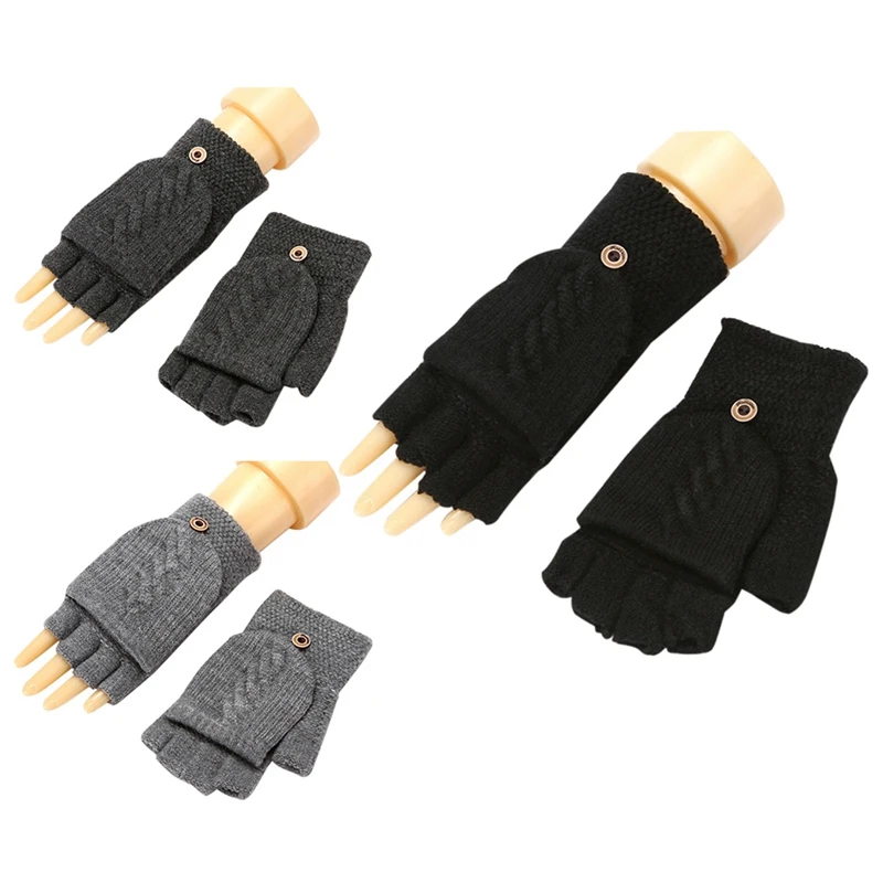 2Pcs Unisex Knitted Fingerless Flip Gloves Winter Warm Finger Free Touchscreen Gloves Men Women Exposed Finger Gloves
2Pcs Unisex Knitted Fingerless Flip Gloves Winter Warm Finger Free Touchscreen Gloves Men Women Exposed Finger Gloves
