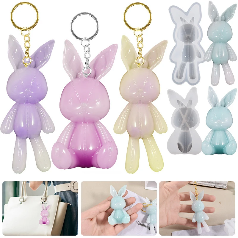 DIY Epoxy Mirror Rabbit Shape Keychain Pendant Bunny Cute Sitting Rabbit Silicone Mold Nordic Style Home Decoration
DIY Epoxy Mirror Rabbit Shape Keychain Pendant Bunny Cute Sitting Rabbit Silicone Mold Nordic Style Home Decoration