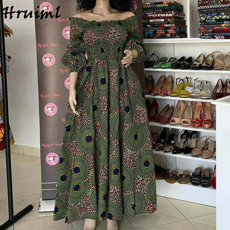 African Dresses for Women Fashion Floral Print Slash Neck Three Quarter Sleeve Maxi Dress High Waist Vintage Long Dress Autumn
African Dresses for Women Fashion Floral Print Slash Neck Three Quarter Sleeve Maxi Dress High Waist Vintage Long Dress Autumn