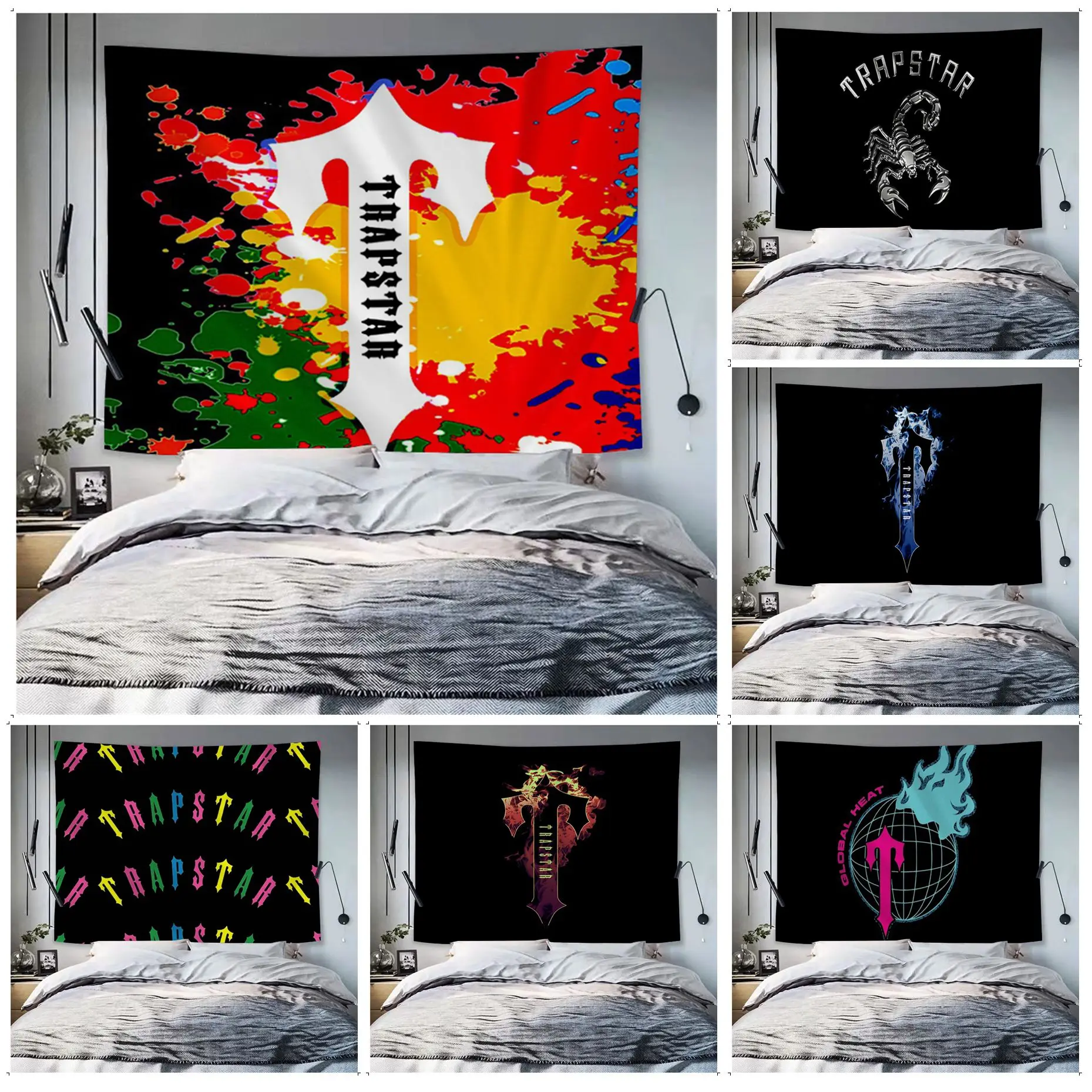 Fashion Trapstar Logo Colorful Tapestry Wall Hanging Home Decoration Hippie Bohemian Decoration Divination INS Home Decor
Fashion Trapstar Logo Colorful Tapestry Wall Hanging Home Decoration Hippie Bohemian Decoration Divination INS Home Decor