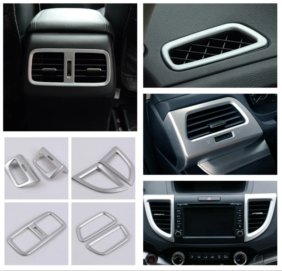 For Honda CRV CR-V 2012 - 2016 Silver Interior Accessories Air Conditioning AC Outlet Vent Frame Cover Trim Car Styling Decorati
For Honda CRV CR-V 2012 - 2016 Silver Interior Accessories Air Conditioning AC Outlet Vent Frame Cover Trim Car Styling Decorati