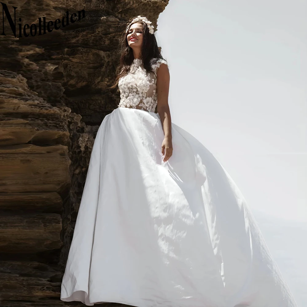 Nicolle Vintage Button Wedding Dresses 2023 Bride Scoop Sleeveless A-LINE Satin Appliques Court Train Vestidos De Novia
Nicolle Vintage Button Wedding Dresses 2023 Bride Scoop Sleeveless A-LINE Satin Appliques Court Train Vestidos De Novia
