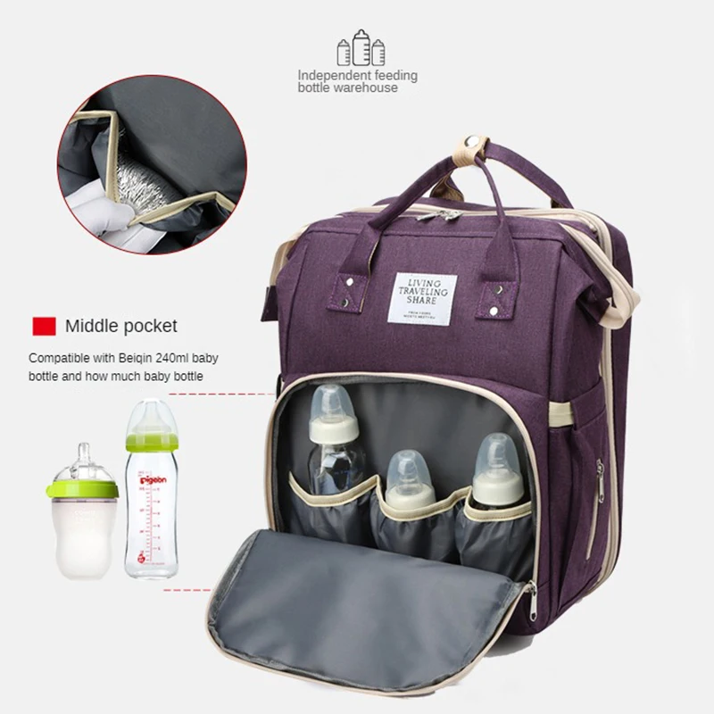 Folding Mommy Bag Lightweight Portable Folding Crib Bed Large-capacity Baby Backpack Female Mommy Outting Bag with USB Charging
Folding Mommy Bag Lightweight Portable Folding Crib Bed Large-capacity Baby Backpack Female Mommy Outting Bag with USB Charging