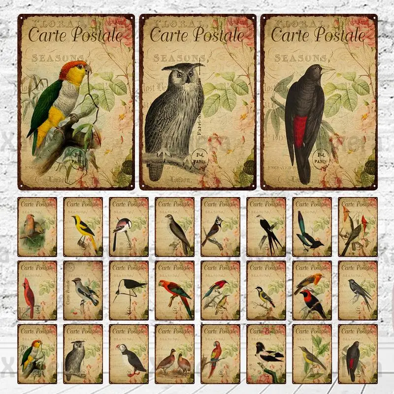 Metal Tin Sign Vintage Poster Birds Retro Carte Postale Bar Pub Cafe Club Home Decor Wall Art Metal Plaque Postcard Iron Plate
Metal Tin Sign Vintage Poster Birds Retro Carte Postale Bar Pub Cafe Club Home Decor Wall Art Metal Plaque Postcard Iron Plate