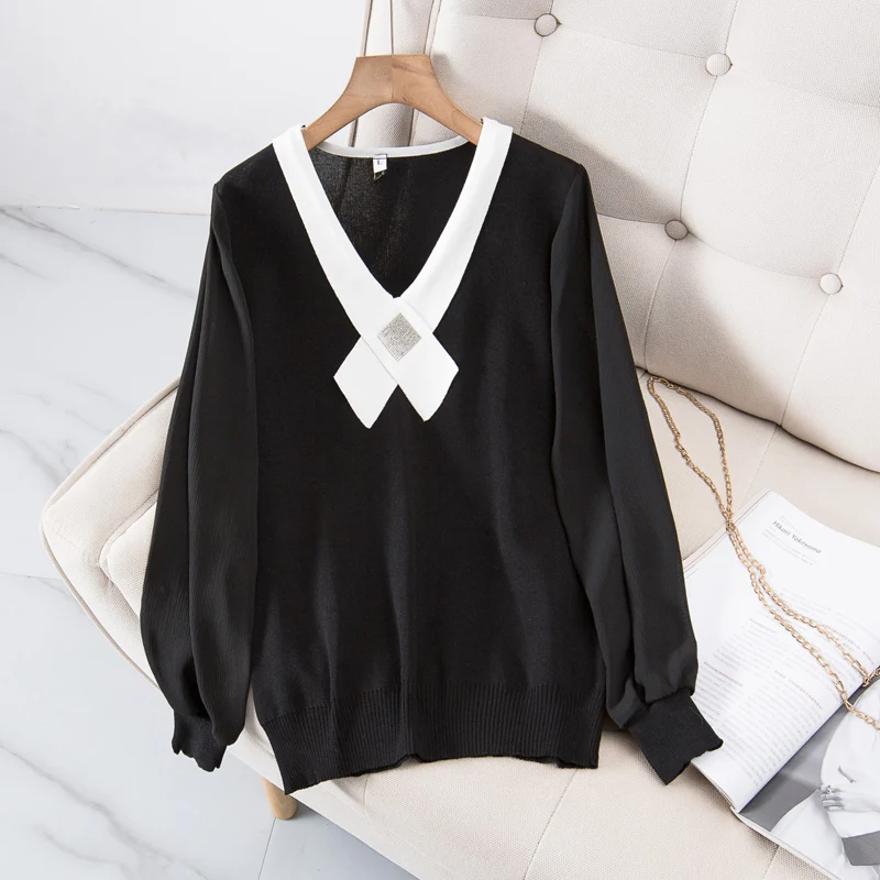 2022 V-Neck Cashmere Women's Sweater Autumn Winter Warm Casual Loose Soft Diamond Sweaters Knitted Pullover Top Pull Femme
2022 V-Neck Cashmere Women's Sweater Autumn Winter Warm Casual Loose Soft Diamond Sweaters Knitted Pullover Top Pull Femme