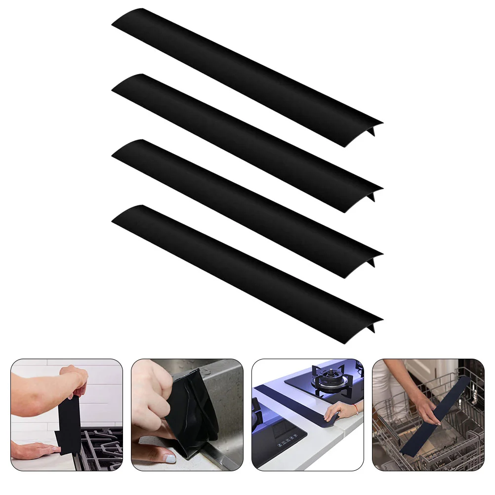 4 Pcs Silicone Stove Gap Filler Gaps Sealing Strip Kitchen Countertop Cover Covers Guards Burner
4 Pcs Silicone Stove Gap Filler Gaps Sealing Strip Kitchen Countertop Cover Covers Guards Burner
