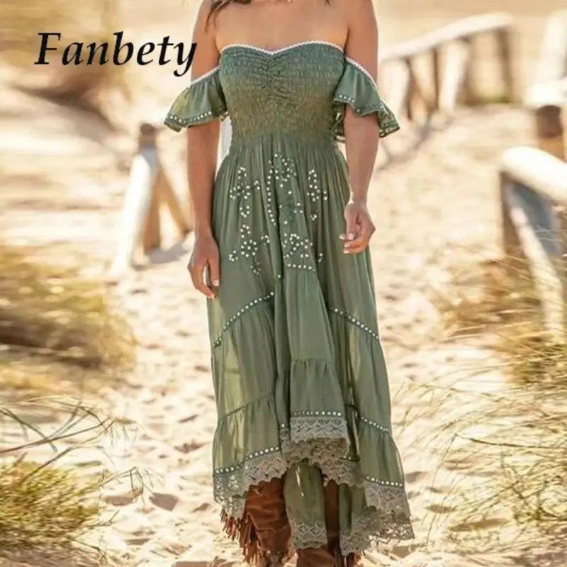 Retro Print Strapless Women Summer Dress Fashion Summer Sexy Slash Neck Boho Beach Dress Lady Elegant Pleated Ruffle Maxi Dress
Retro Print Strapless Women Summer Dress Fashion Summer Sexy Slash Neck Boho Beach Dress Lady Elegant Pleated Ruffle Maxi Dress