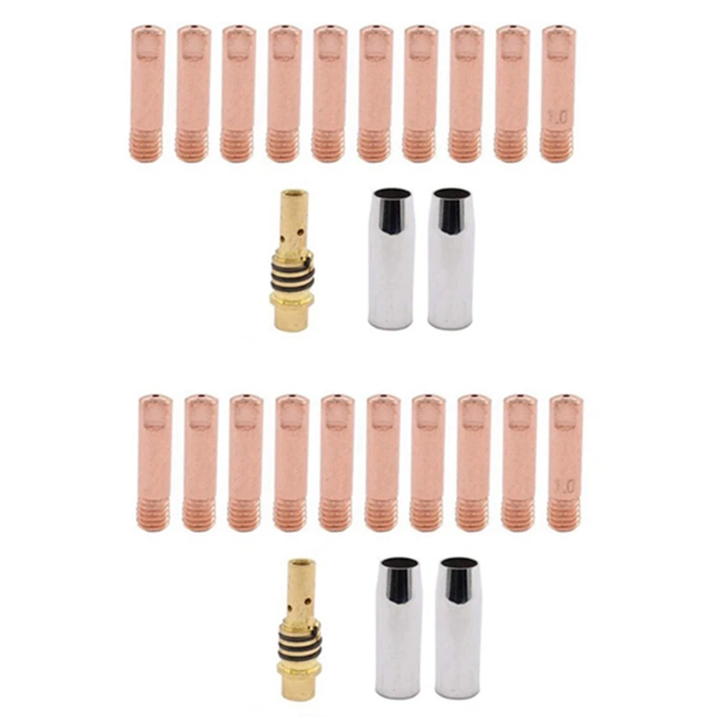26Pcs 14AK Welding Torch Consumables MIG Torch Gas Nozzle Tip Holder Of 15AK MIG Welding Torch,1.0Mm & 0.6Mm
26Pcs 14AK Welding Torch Consumables MIG Torch Gas Nozzle Tip Holder Of 15AK MIG Welding Torch,1.0Mm & 0.6Mm