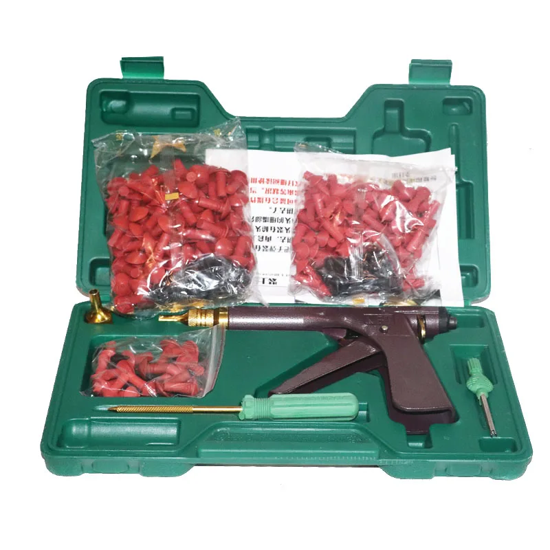 Набор инструментов для ремонта бескамерных автомобильных шин, вакуумный пистолет с заглушками
Набор инструментов для ремонта бескамерных автомобильных шин, вакуумный пистолет с заглушками