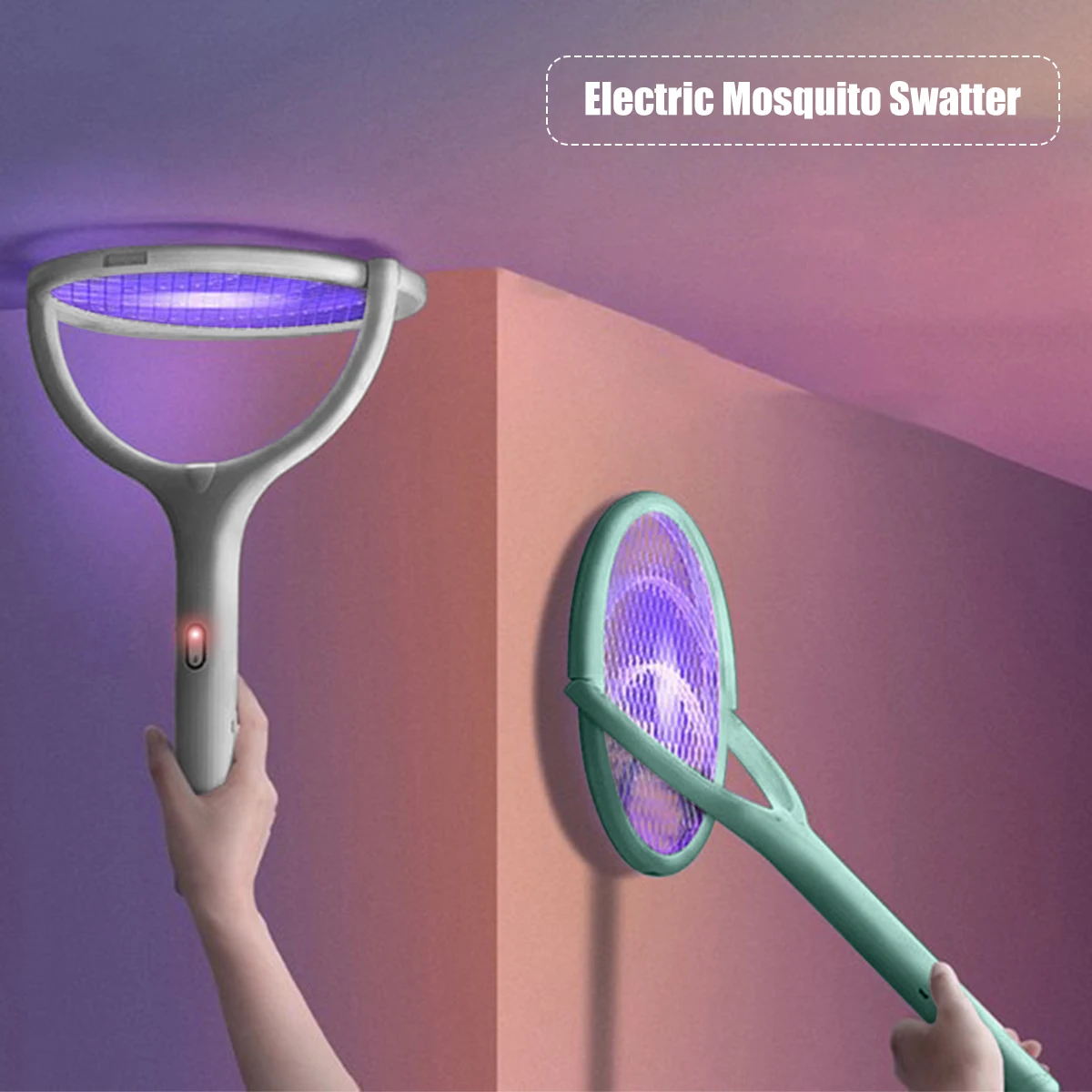 90 Degree Rotatable Electric Fly Swatter Lamp Electric shocker Rechargeable Fly Zapper Racket USB Charging Mosquito Fly Killer 2
90 Degree Rotatable Electric Fly Swatter Lamp Electric shocker Rechargeable Fly Zapper Racket USB Charging Mosquito Fly Killer 2