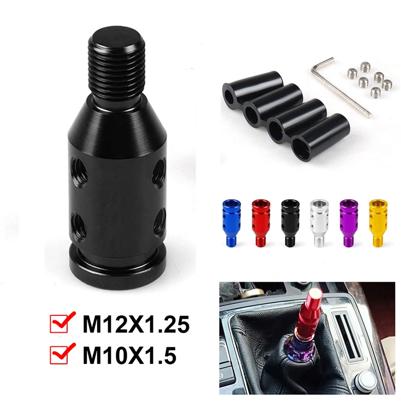 Universal Car Manual Gear Shift Knob Adapter For M10x1.5/M12x1.25 Thread Aluminum Alloy
Universal Car Manual Gear Shift Knob Adapter For M10x1.5/M12x1.25 Thread Aluminum Alloy