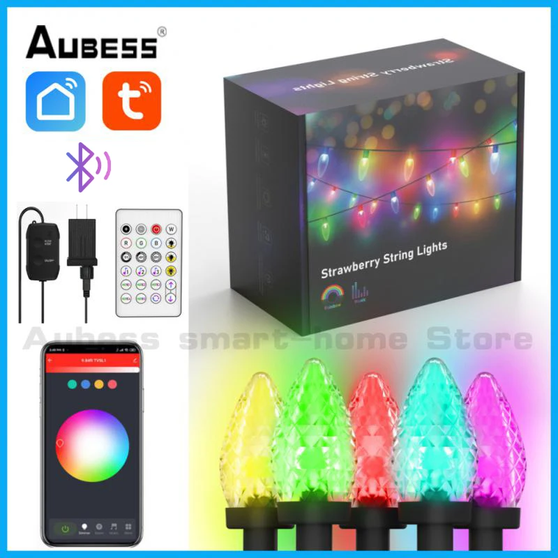 Умная светодиодная гирлянда с Bluetooth Tuya, уличная лампа RGB, уличная лампа, IP65, водонепроницаемая, для сада, рождественской елки, украшение для с...
Умная светодиодная гирлянда с Bluetooth Tuya, уличная лампа RGB, уличная лампа, IP65, водонепроницаемая, для сада, рождественской елки, украшение для с...