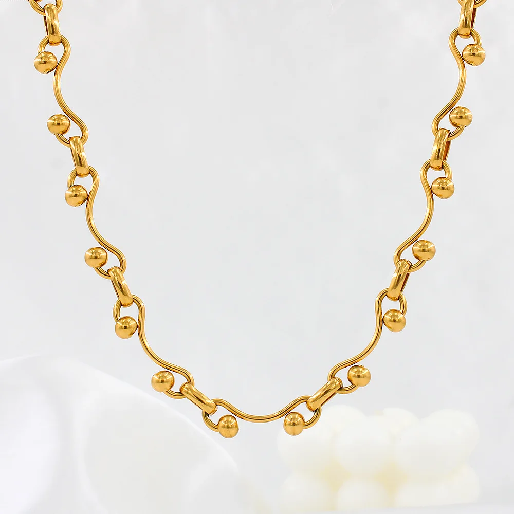 New Round Irregular Tube Round Ball Pendant Necklace Collars Women Accessories Stainless Steel Link Chains Necklace Christmas
New Round Irregular Tube Round Ball Pendant Necklace Collars Women Accessories Stainless Steel Link Chains Necklace Christmas