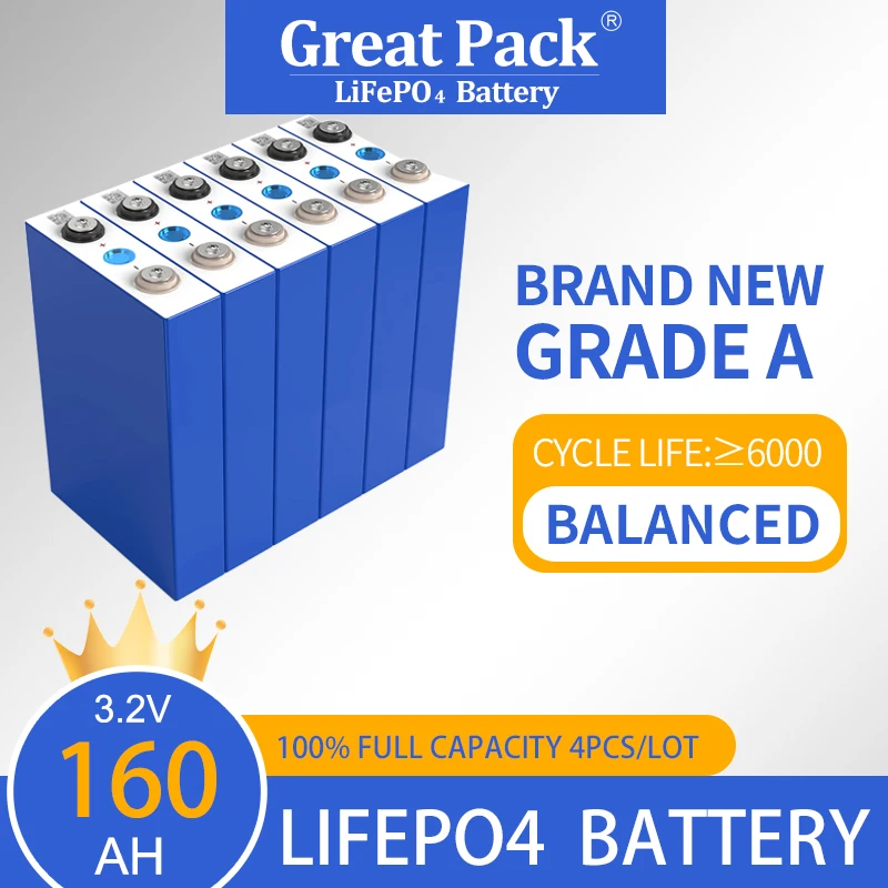 Литий-ионный Аккумулятор LiFePO4, 4 шт., 3,2 в, 100% Ач
Литий-ионный Аккумулятор LiFePO4, 4 шт., 3,2 в, 100% Ач