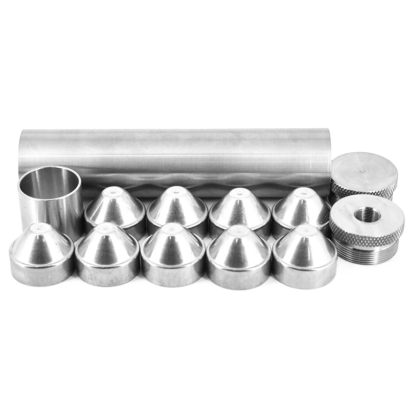 

7"L TITANIUM Tube 1.45" OD 1.25" ID Tube 1/2x28, 5/8x24, 9x Stainless Steel Cups Fuel Filter Napa 4003 Wix 24003 Solvent Trap