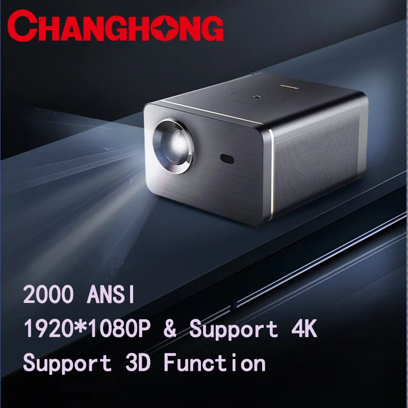 Changhong M4000 DLP Projector 2000 ANSI 1080P Support 4K 3D EMEC WIFI HDR10 300 INCH Home Theater Android 9.0 Wifi Smart Beamer
Changhong M4000 DLP Projector 2000 ANSI 1080P Support 4K 3D EMEC WIFI HDR10 300 INCH Home Theater Android 9.0 Wifi Smart Beamer