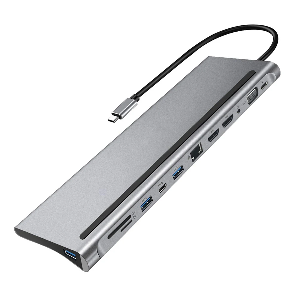 12 In 1 USB Type-C Adapter HUB USB 3.1 To Dual HDMI-compatible RJ45 Multi USB Power Adapter Docking Station Laptop Transmission
12 In 1 USB Type-C Adapter HUB USB 3.1 To Dual HDMI-compatible RJ45 Multi USB Power Adapter Docking Station Laptop Transmission
