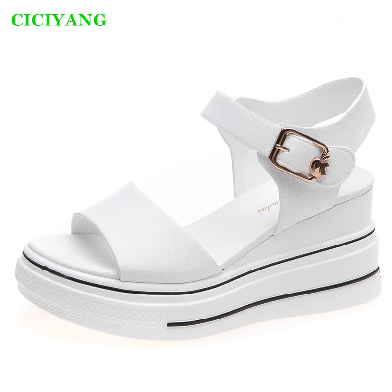 CICIYANG Women's Sandals Wedges New 2022 Genuine Leather Girl Student Summer Sandals High Heels Thick Bottom Roman Shoes Female
CICIYANG Women's Sandals Wedges New 2022 Genuine Leather Girl Student Summer Sandals High Heels Thick Bottom Roman Shoes Female