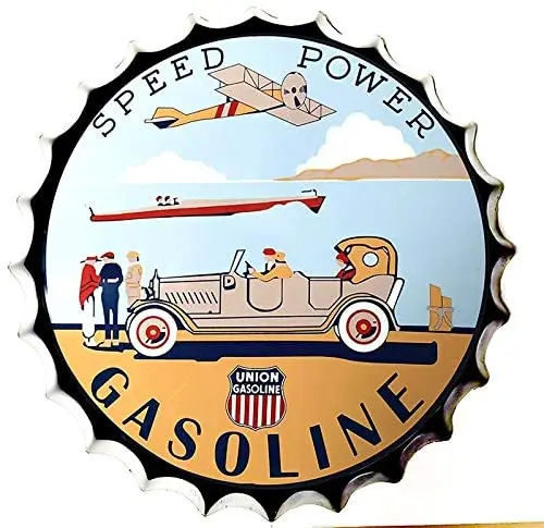 Retro Sign Speed Power Gasoline Bottle Caps Retro Metal Tin Sign Diameter 13.8 Inches - Handcrafts Home Decor Bar Plaque Lounge
Retro Sign Speed Power Gasoline Bottle Caps Retro Metal Tin Sign Diameter 13.8 Inches - Handcrafts Home Decor Bar Plaque Lounge