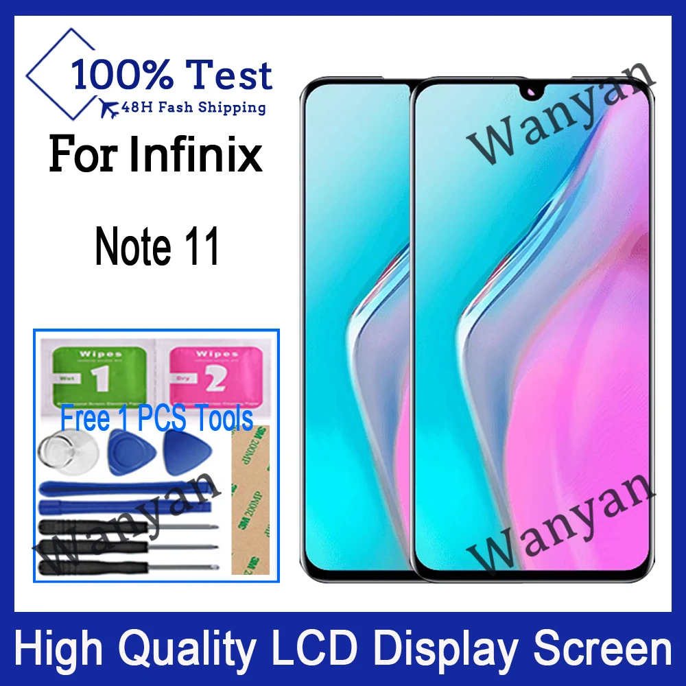 Original AMOLED For Infinix Note 11 X663 X663B LCD Display Touch Screen Digitizer Replacement Parts
Original AMOLED For Infinix Note 11 X663 X663B LCD Display Touch Screen Digitizer Replacement Parts