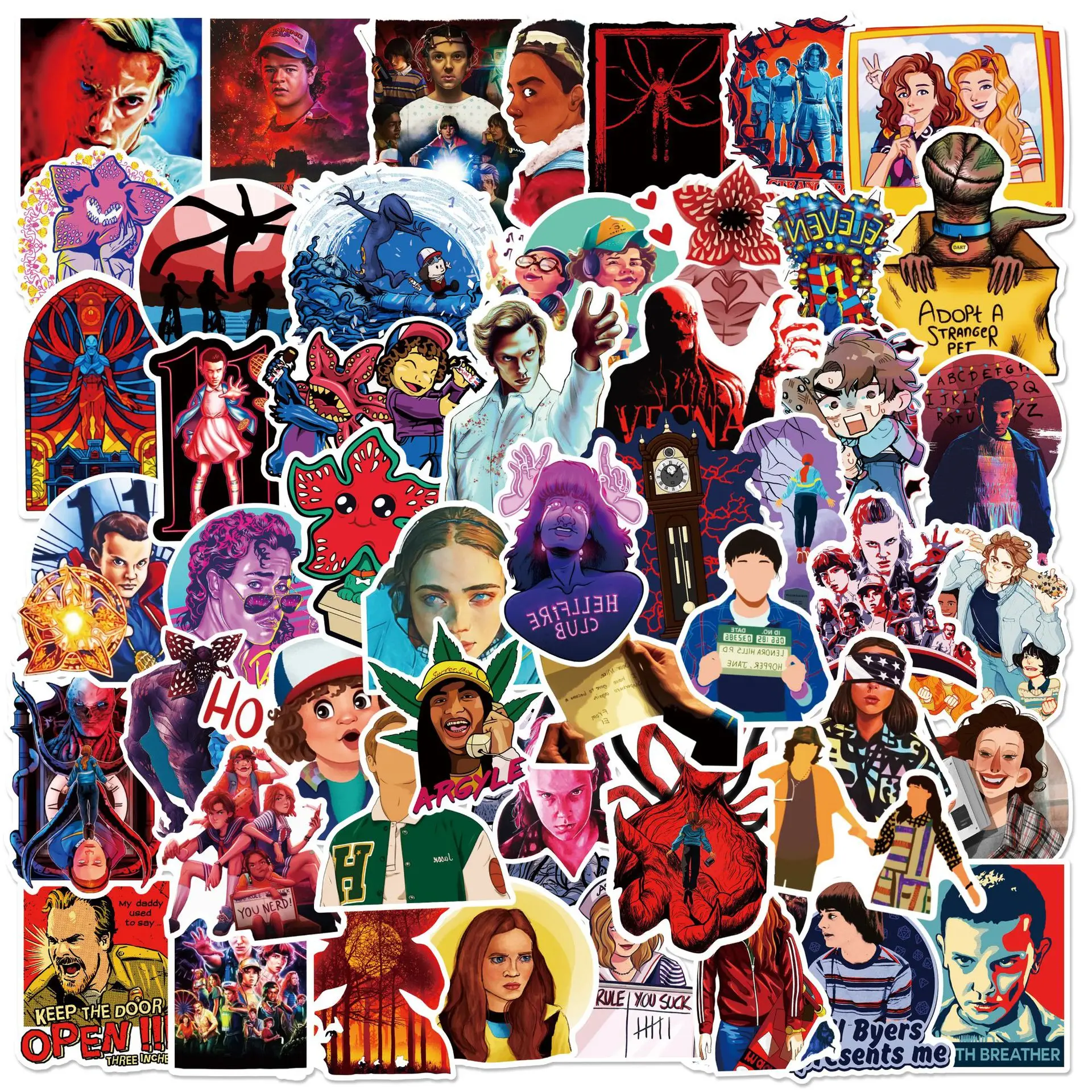 10/30/50Pcs Stranger Things TV Show Graffiti Stickers DIY Motorcycle Laptop Car Guitar Waterproof Kid Decor Sticker Decals Toys
10/30/50Pcs Stranger Things TV Show Graffiti Stickers DIY Motorcycle Laptop Car Guitar Waterproof Kid Decor Sticker Decals Toys