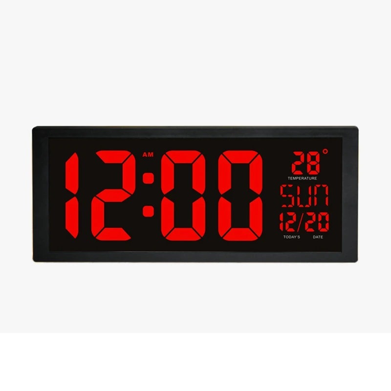 Large Digital Wall Clock ,Temp Date Week Display Power Off Memory Table Clock Wall-Mounted Alarms LED Clocks EU Plug
Large Digital Wall Clock ,Temp Date Week Display Power Off Memory Table Clock Wall-Mounted Alarms LED Clocks EU Plug
