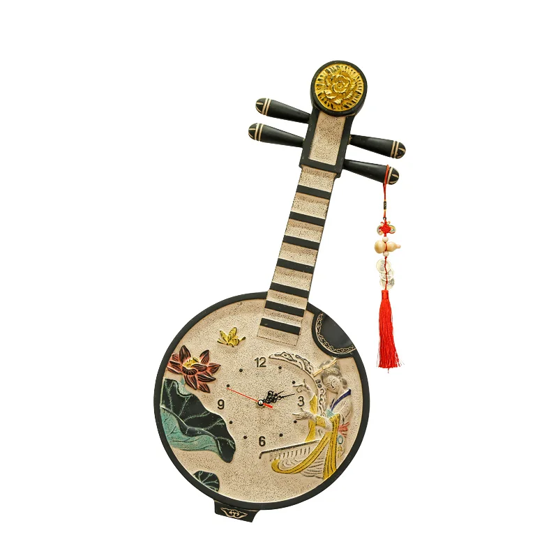 Chinese Style Pipa Wall Clock Noiseless Clock Relief Mural Art Clock Creative Function Pendant Hotel Simple Wall Clocks
Chinese Style Pipa Wall Clock Noiseless Clock Relief Mural Art Clock Creative Function Pendant Hotel Simple Wall Clocks
