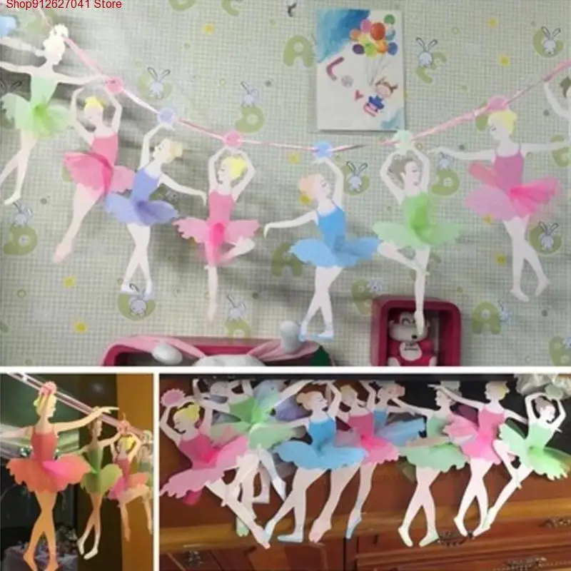 1Pc 3M Colorful Hanging Paper Banner Bunting Banner Paper Flag Ballerina Girl Birthday Party Festival String Flag DIY Decoration
1Pc 3M Colorful Hanging Paper Banner Bunting Banner Paper Flag Ballerina Girl Birthday Party Festival String Flag DIY Decoration