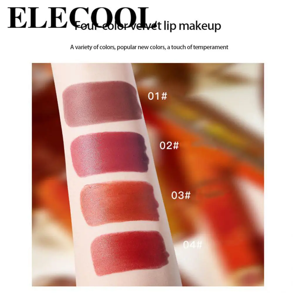 Moisture Lipstick 4 Colors Exquisite Silky Lip Stick Velvet Matte Lipstick Soft Mist Lipstick Cosmetics Orange Tube Lipstick
Moisture Lipstick 4 Colors Exquisite Silky Lip Stick Velvet Matte Lipstick Soft Mist Lipstick Cosmetics Orange Tube Lipstick