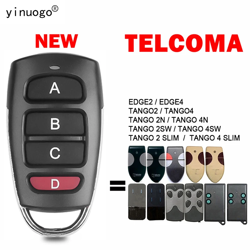 TELCOMA EDGE 2 EDGE4 TANGO2 TANGO4 TANGO 2N 4N 2SW 4SW 2 4 SLIM Garage Door Opener 433.92MHz Fixed Code TELCOMA Remote Control
TELCOMA EDGE 2 EDGE4 TANGO2 TANGO4 TANGO 2N 4N 2SW 4SW 2 4 SLIM Garage Door Opener 433.92MHz Fixed Code TELCOMA Remote Control